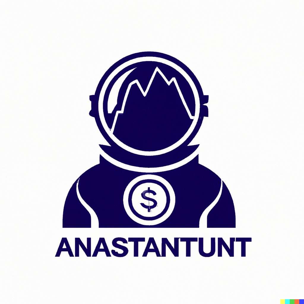 an astronaut, finance company logo design
